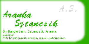 aranka sztancsik business card